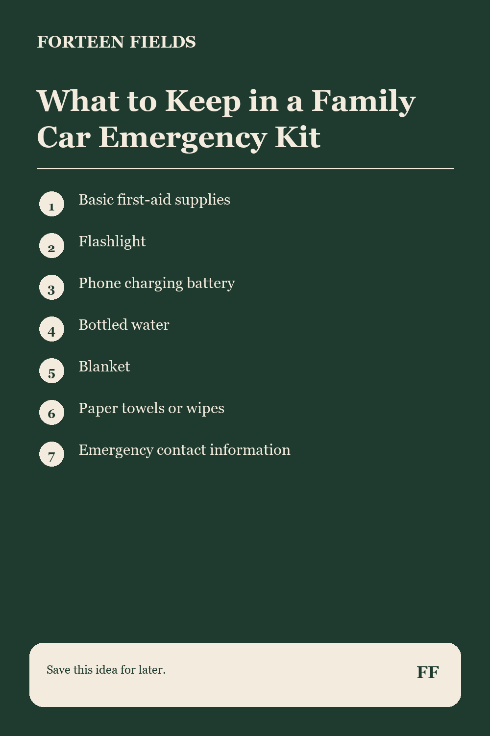 What to Keep in a Family Car Emergency Kit