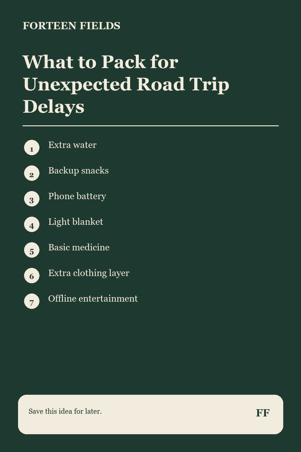 What to Pack for Unexpected Road Trip Delays